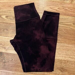 Red/Black Align Leggings 25”